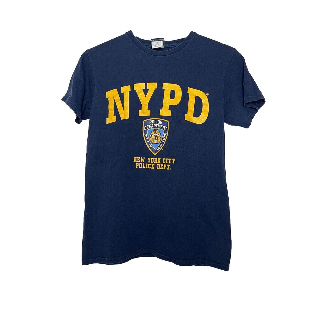 NYPD Mens Official TShirt Small Navy Blue Graphic Print New York Tee